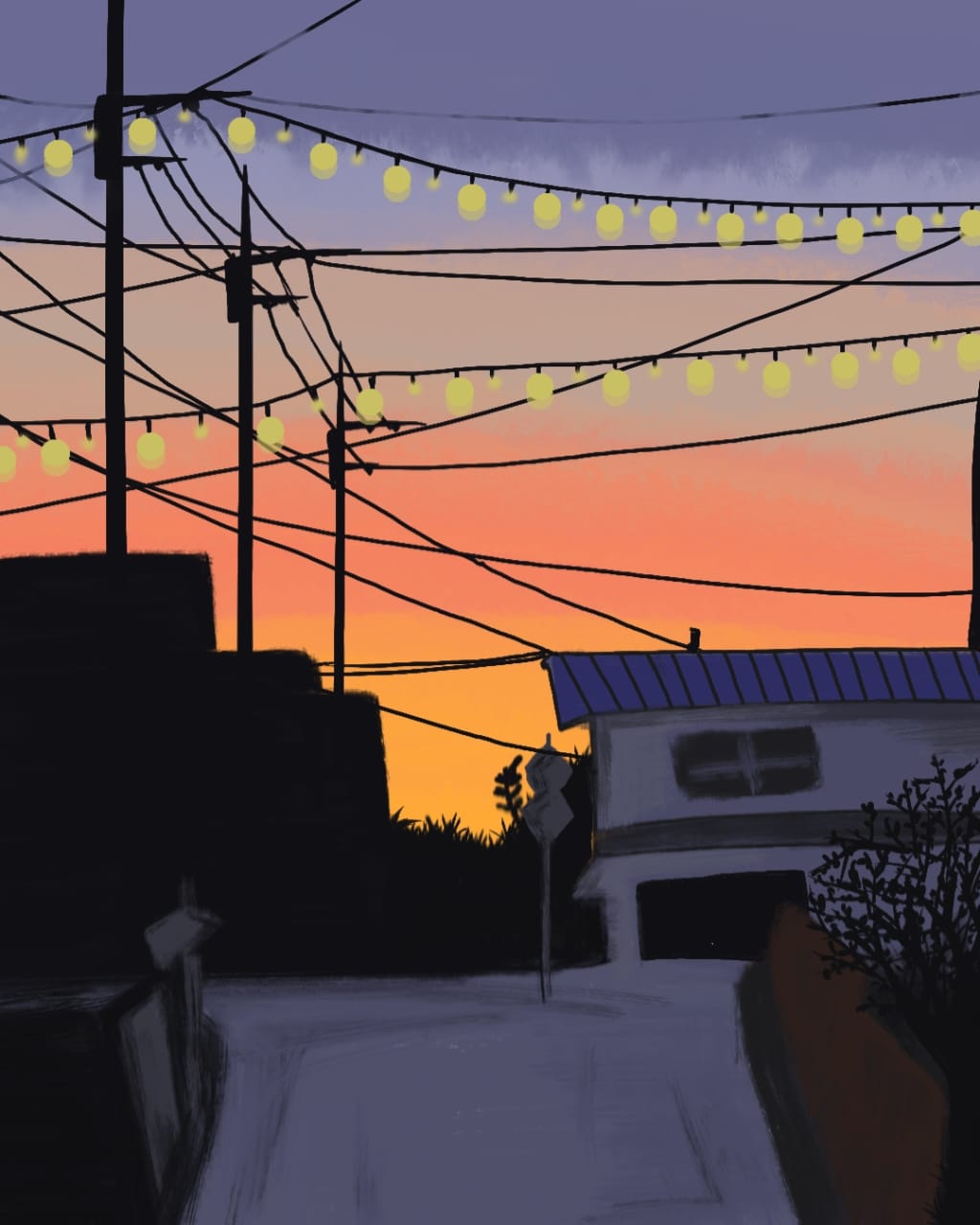 Evening neighborhood